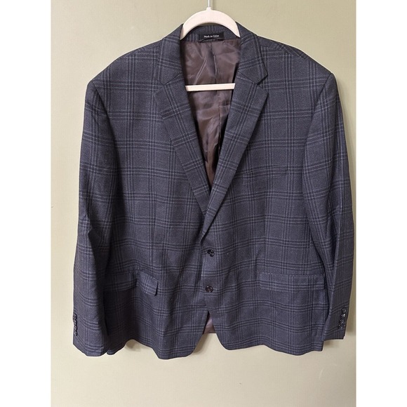 Lauren Ralph Lauren Other - Lauren Ralph Lauren Silk Wool Blazer Men’s Size 50R Gray Black Plaid Preppy